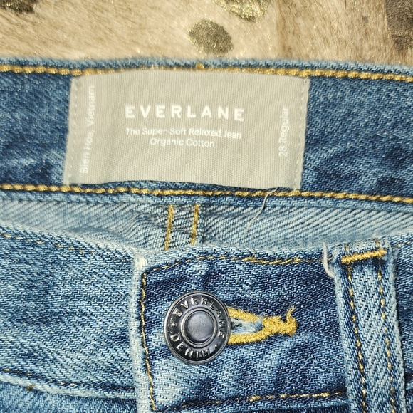 Everlane Blue Straight Jeans Classic Denim - Picture 3 of 6